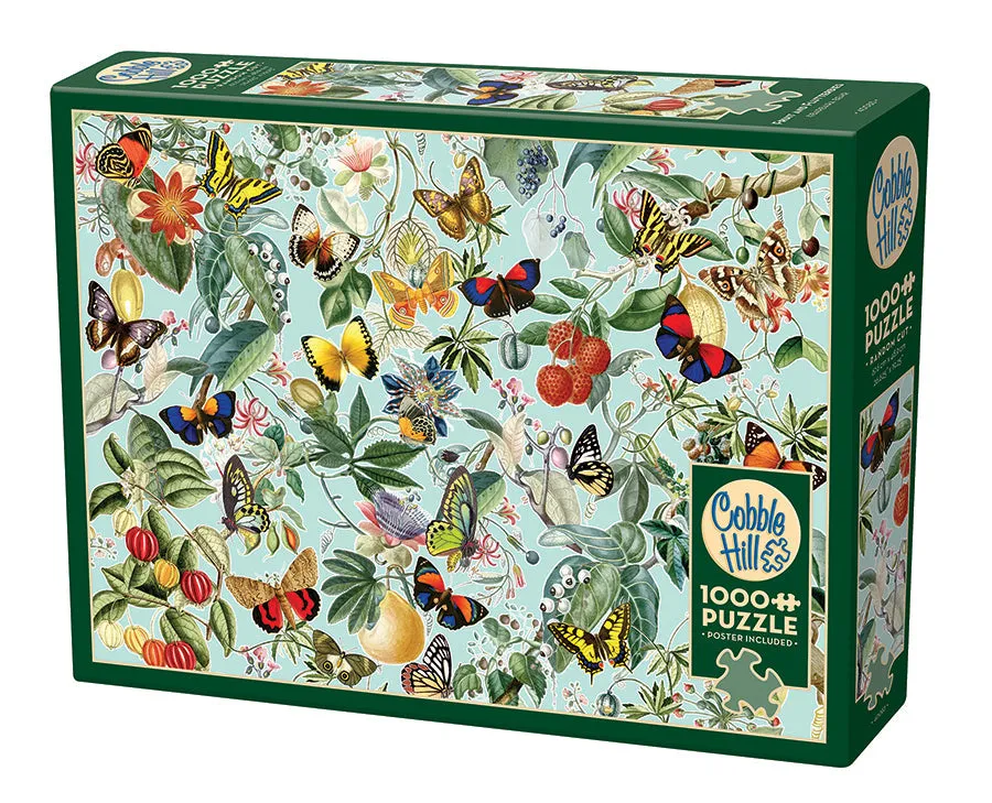 cobble-hill-1000-fruit-and-flutterbies-puzzle-1000-teile-blumen image 1