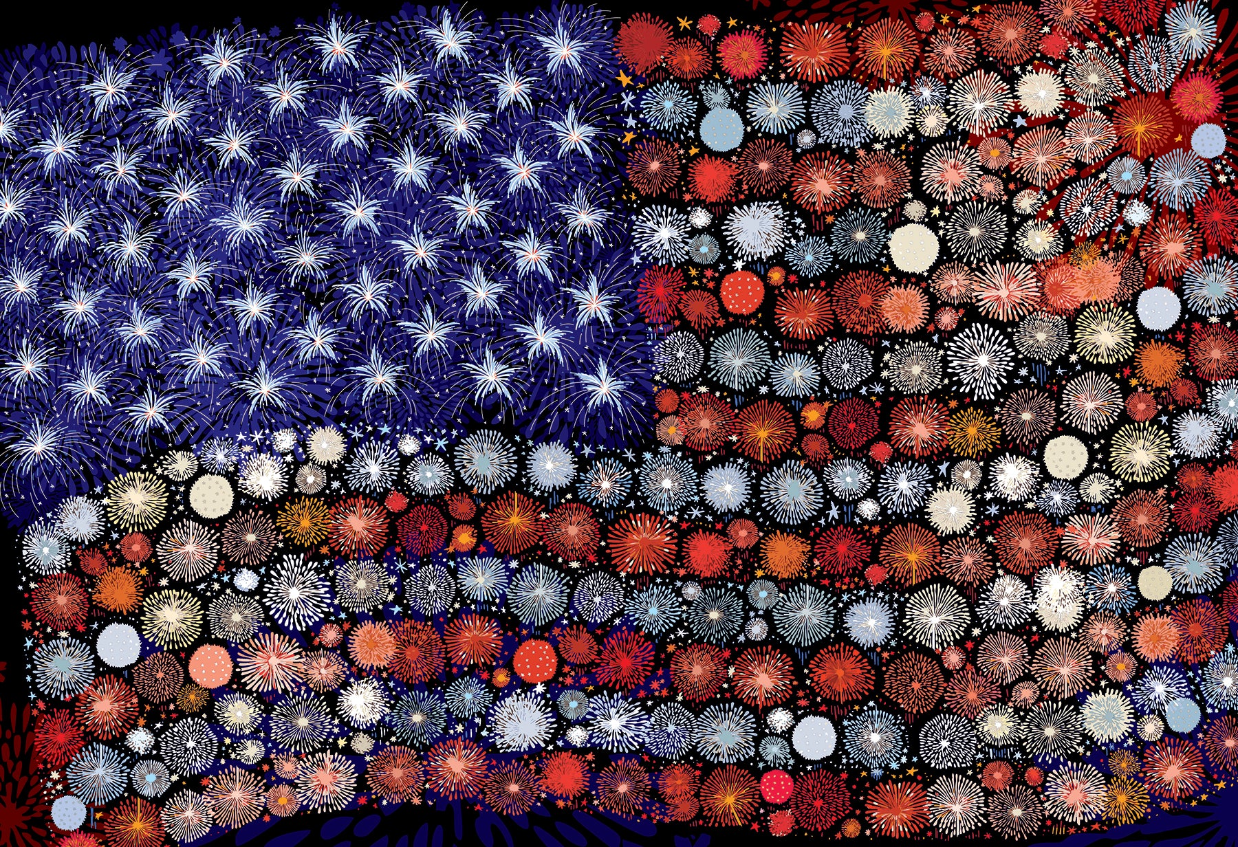 cobble-hill-100-piece-fireworks-puzzle-100-teile-usa-flagge image 2