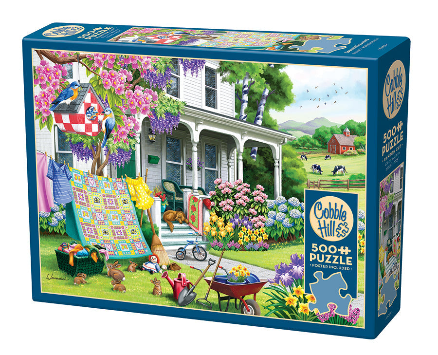 cobble-hill-spring-cleaning-puzzle-500-teile-fr-hling-bauernhof image 1