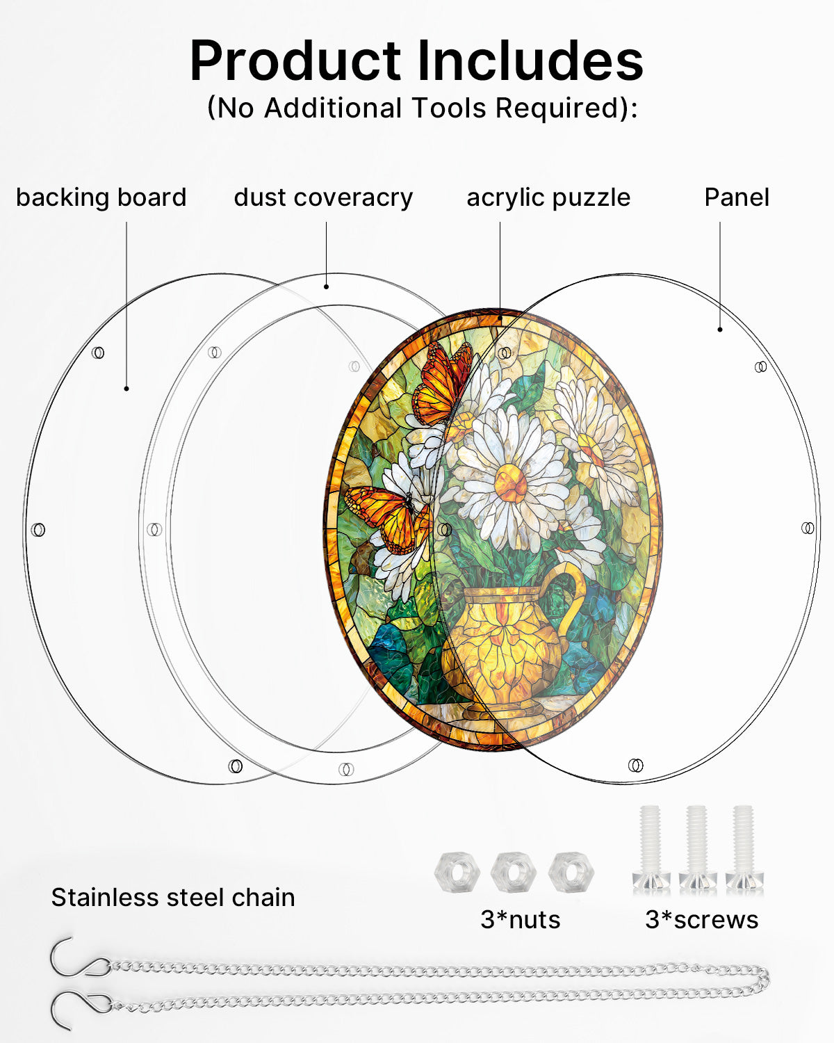 kaayee-suncatcher-puzzle-daisy-butterfly-garden-light-fensterbild-medium image 6