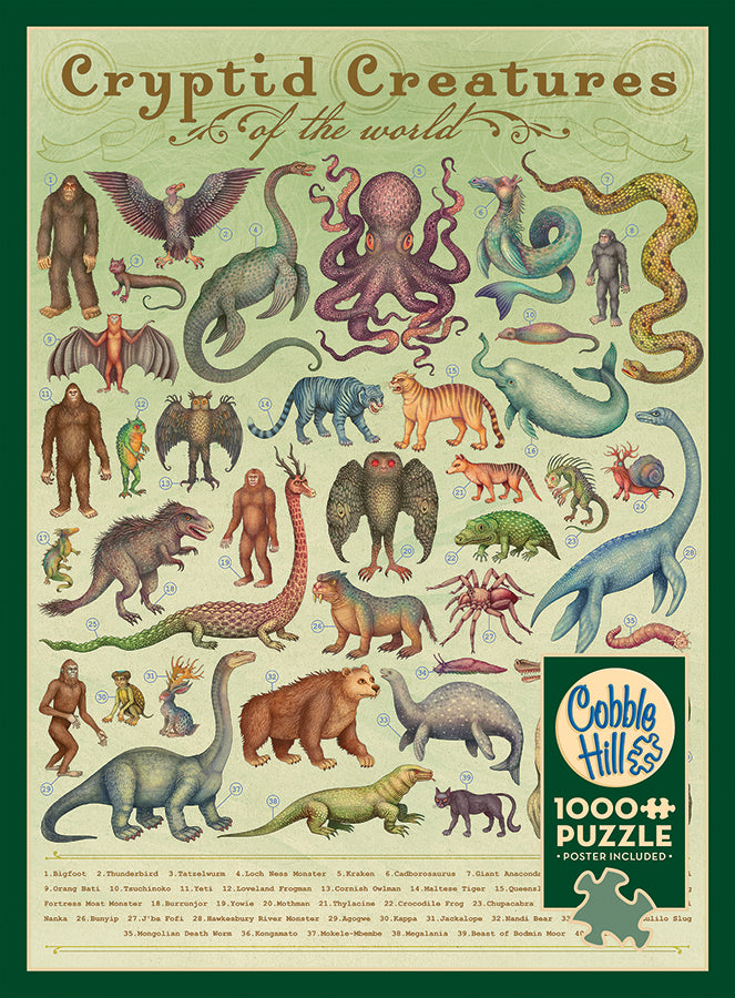 cobble-hill-1000-piece-cryptid-creatures-puzzle-1000-teile image 4