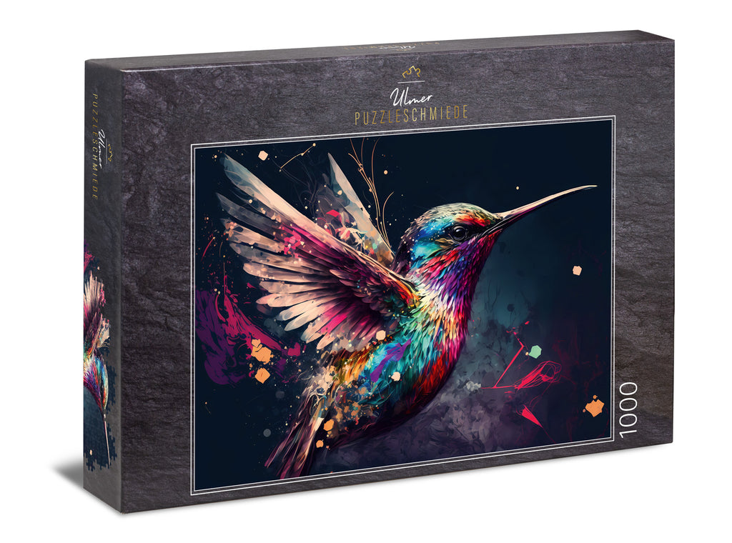 ulmer-puzzleschmiede-puzzle-1000-teile-colibri-vogelpuzzle-kolibri image 1