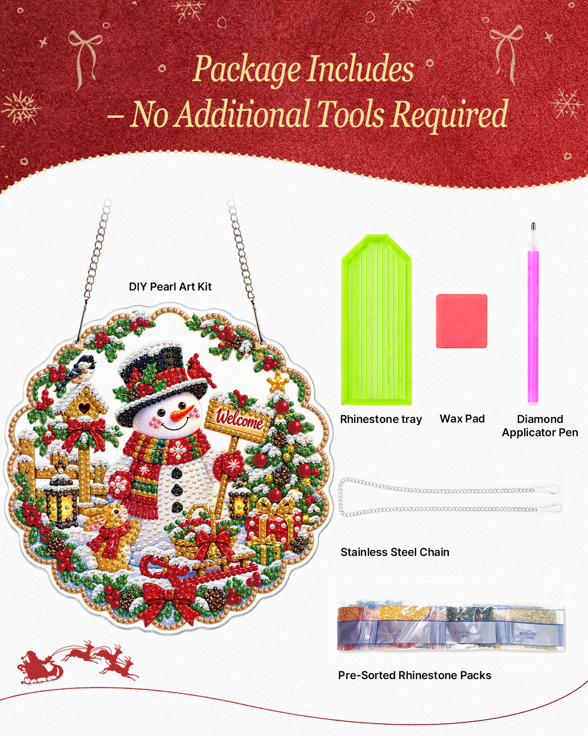 kaayee-suncatcher-puzzle-schneemann-dorf-bastelset-20-cm image 5