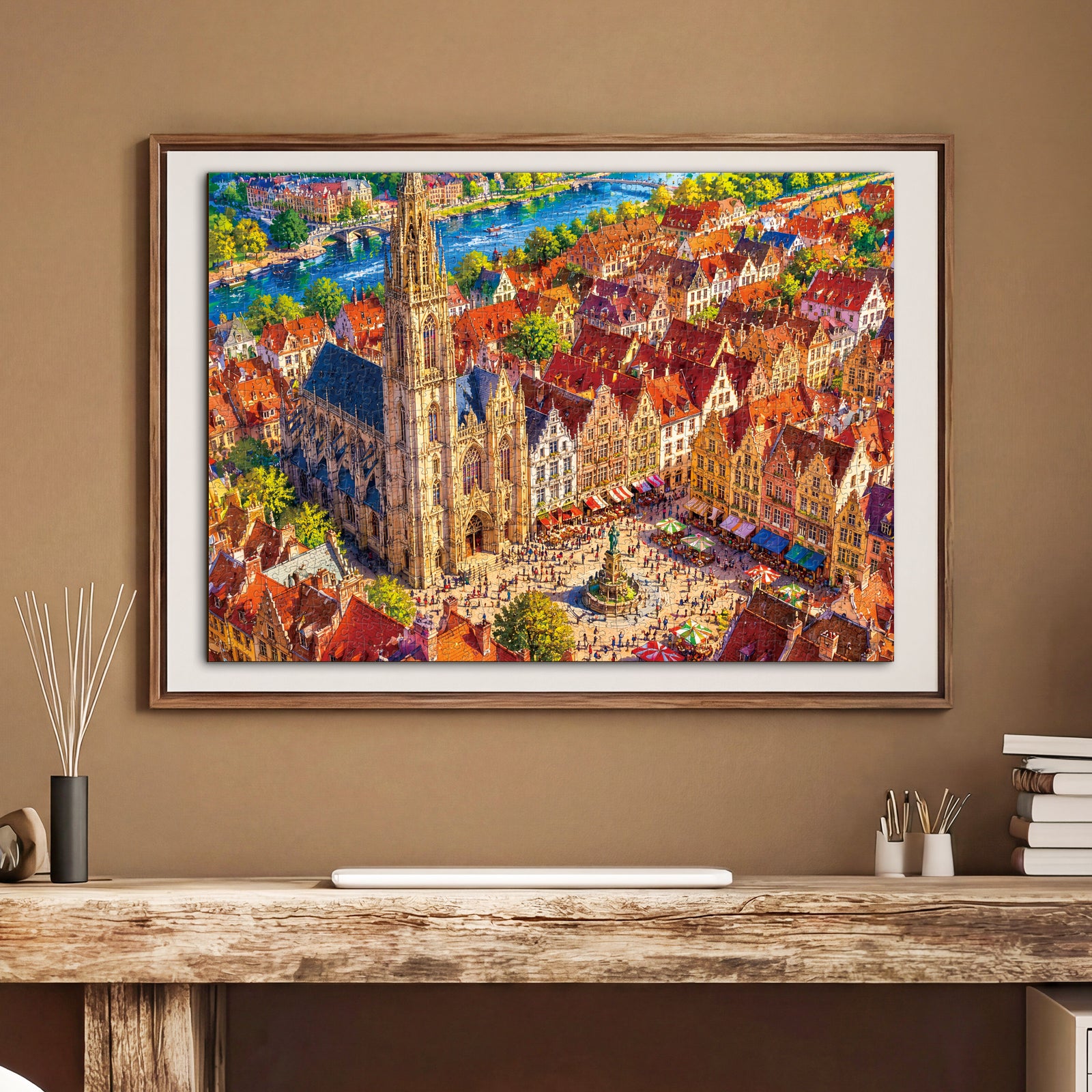 kaayee-clock-kit-sunlit-clocktower-town-puzzle-1000-teile image 5