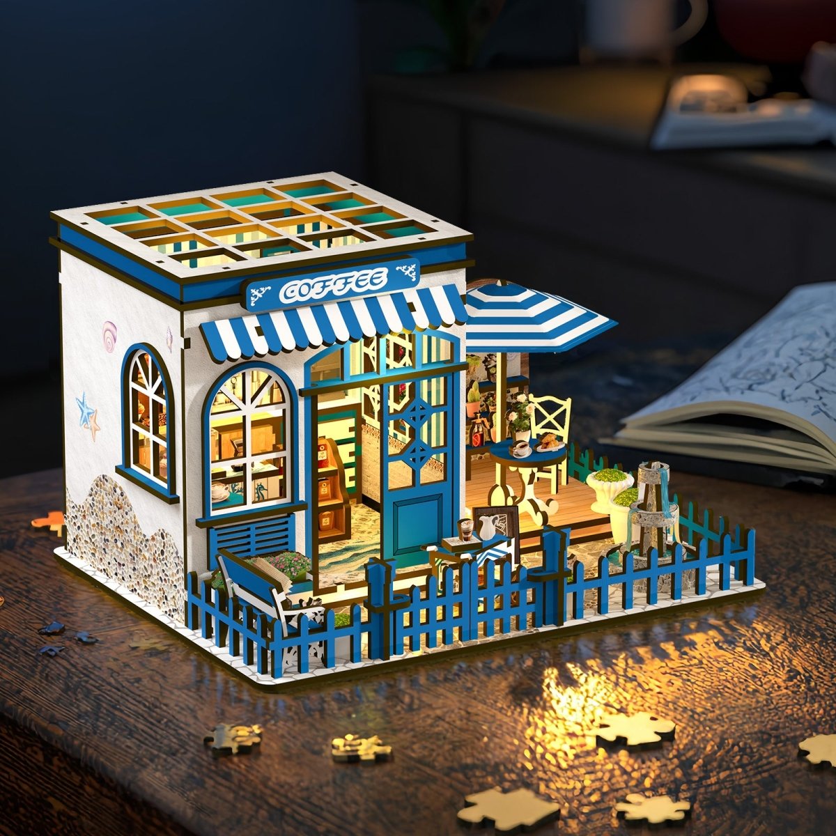 kaayee-miniature-house-santorini-sun-coffee-diy image 2