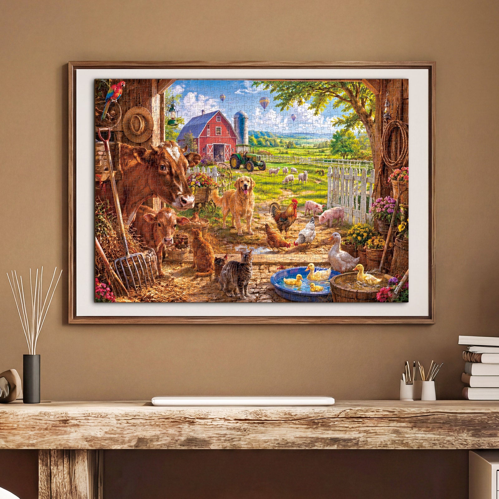 kaayee-sunny-farmyard-1000-teile-puzzle-eco-white-board-bauernhof image 5