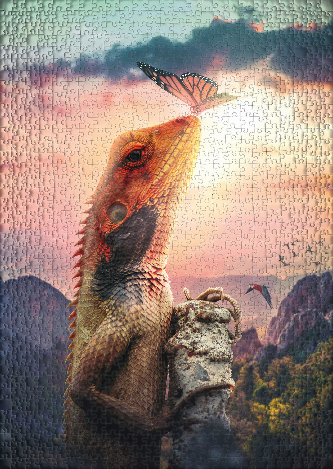 ulmer-puzzleschmiede-to-the-light-puzzle-1000-teile-leguan image 2