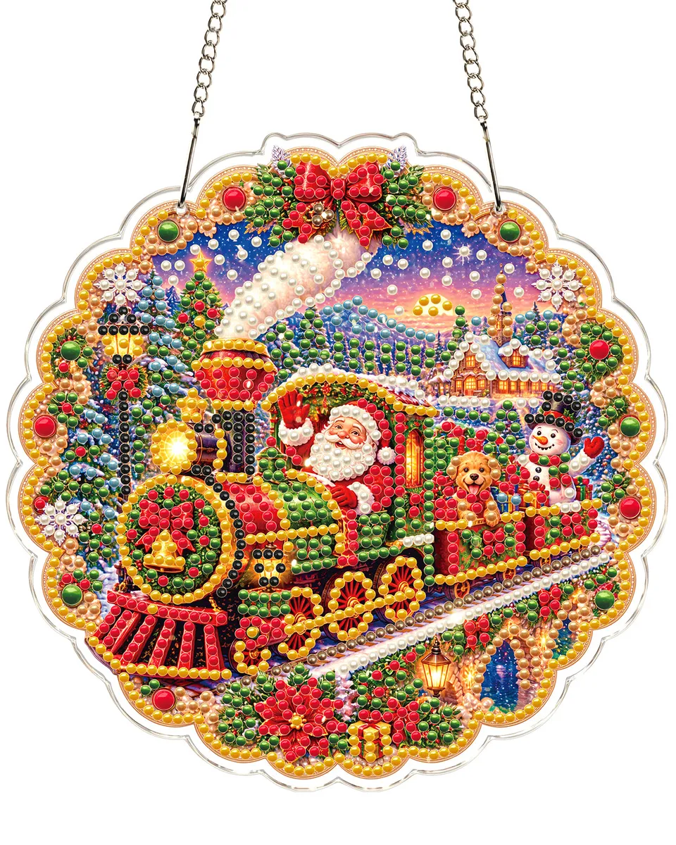 kaayee-suncatcher-puzzle-christmas-train-fensterbild-20-cm image 1