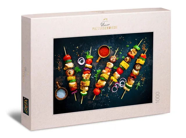 ulmer-puzzleschmiede-buntes-barbecue-puzzle-1000-teile-essen image 1