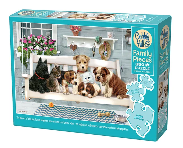 cobble-hill-porch-pals-350-teile-familienpuzzle-hunde image 1
