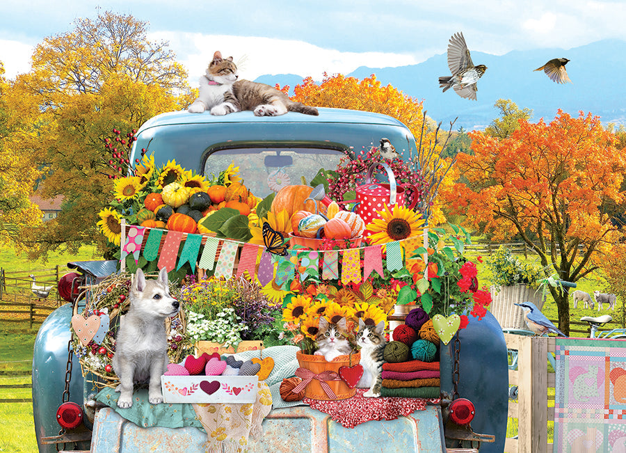 cobble-hill-500-piece-country-truck-in-autumn-puzzle-500-teile image 2