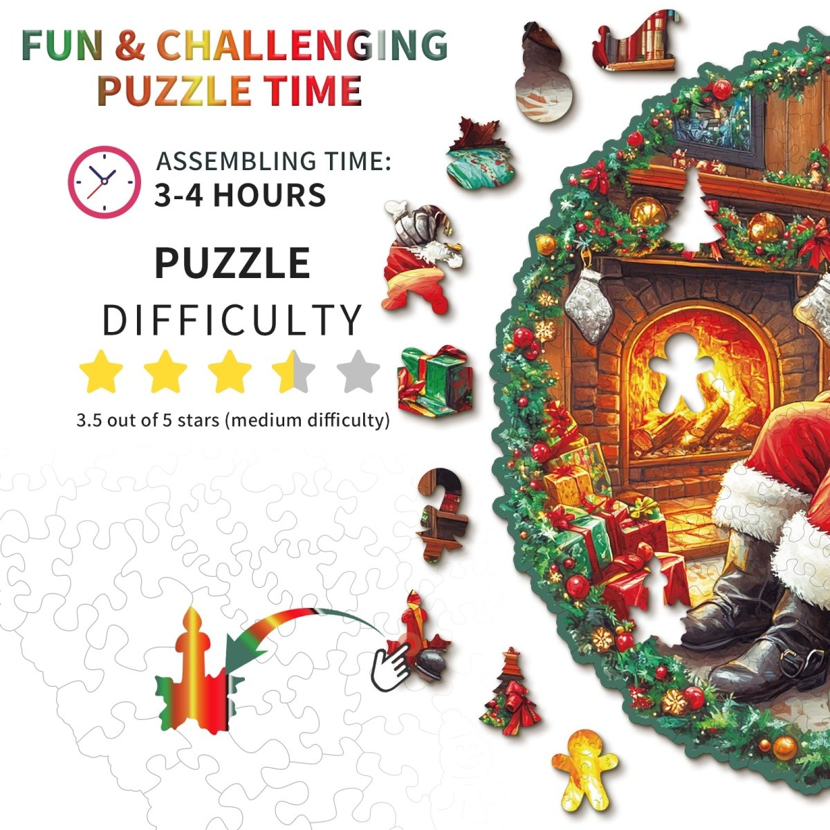 kaayee-wooden-puzzle-santa-claus-holzpuzzle-medium-weihnachtlich image 4