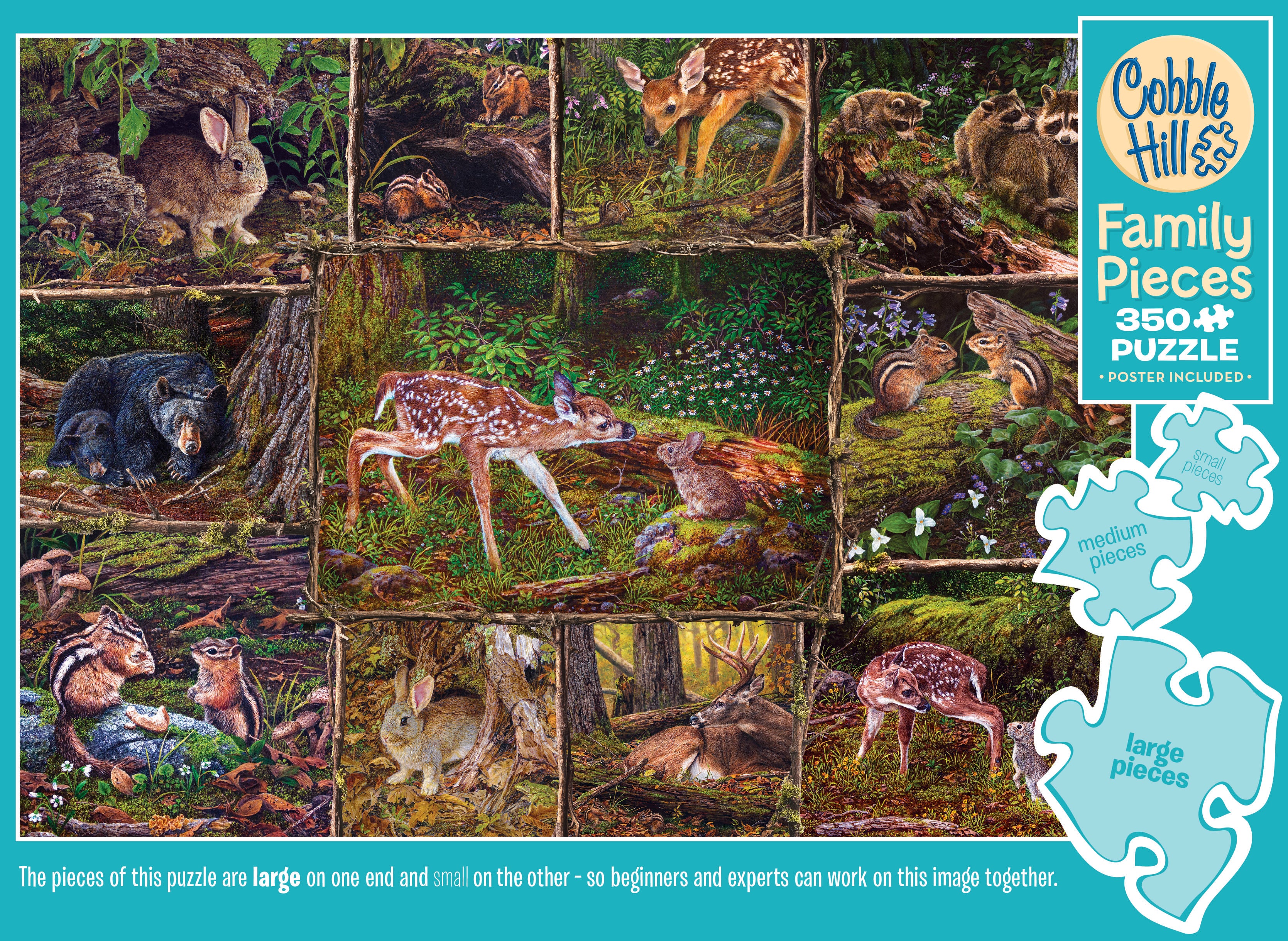 cobble-hill-family-350-into-the-woods-puzzle-waldtiere-350-teile image 5