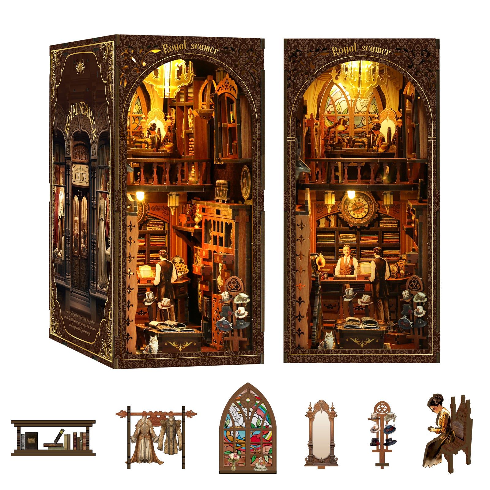 kaayee-royal-tailoring-shop-book-nook-kit-mini-schneiderei image 4