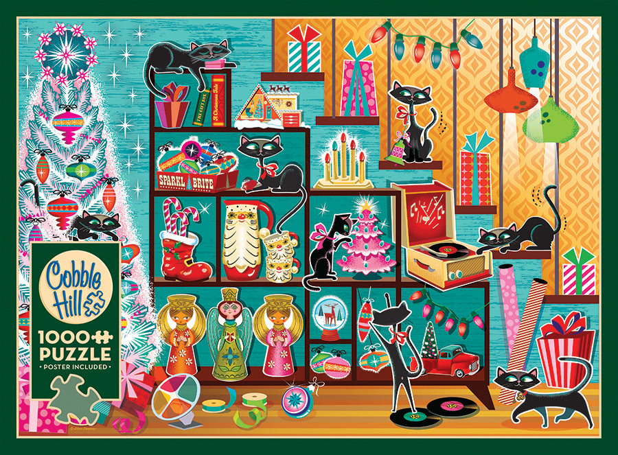cobble-hill-1000-piece-christmas-cats-puzzle-1000-teile-katzen image 5