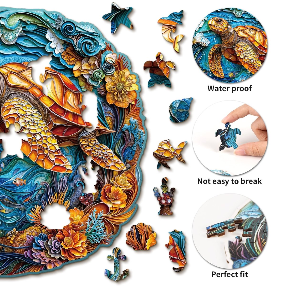 kaayee-wooden-puzzle-meeresschildkr-te-holzpuzzle-medium image 2