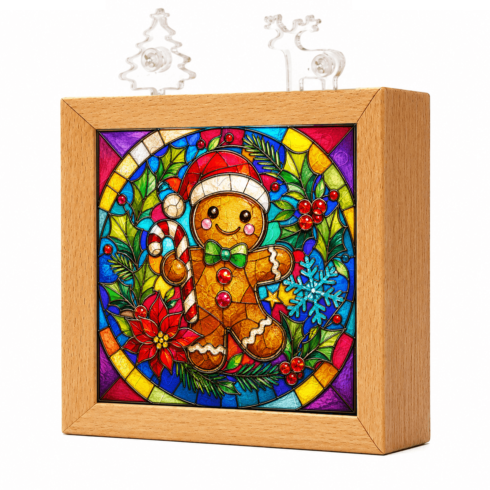 kaayee-night-light-joyful-gingerbread-man-acryl-holzrahmen image 1