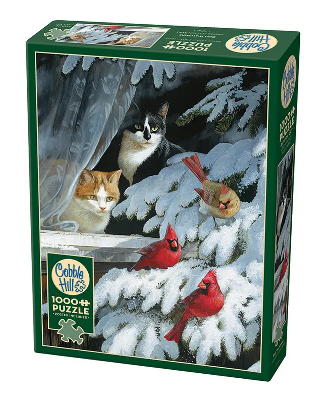 cobble-hill-1000-piece-bird-watchers-puzzle-1000-teile-winter image 1