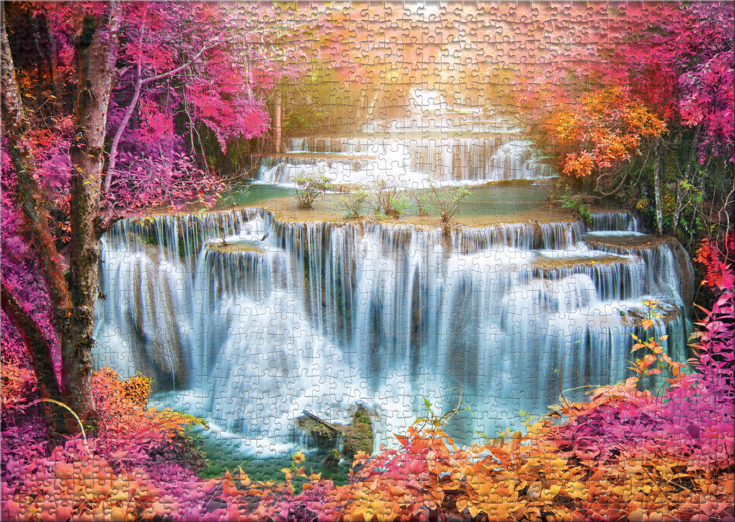 ulmer-puzzleschmiede-kaskaden-in-der-herbst-magie-puzzle-1000-teile-herbstwald image 2