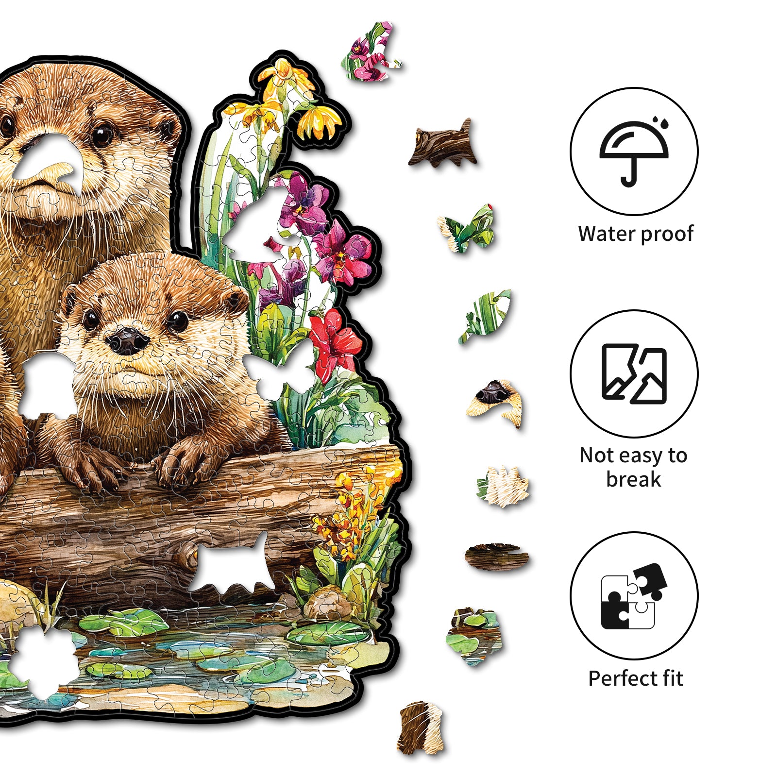 kaayee-wooden-puzzle-otter-friends-holzpuzzle-medium-otter image 2