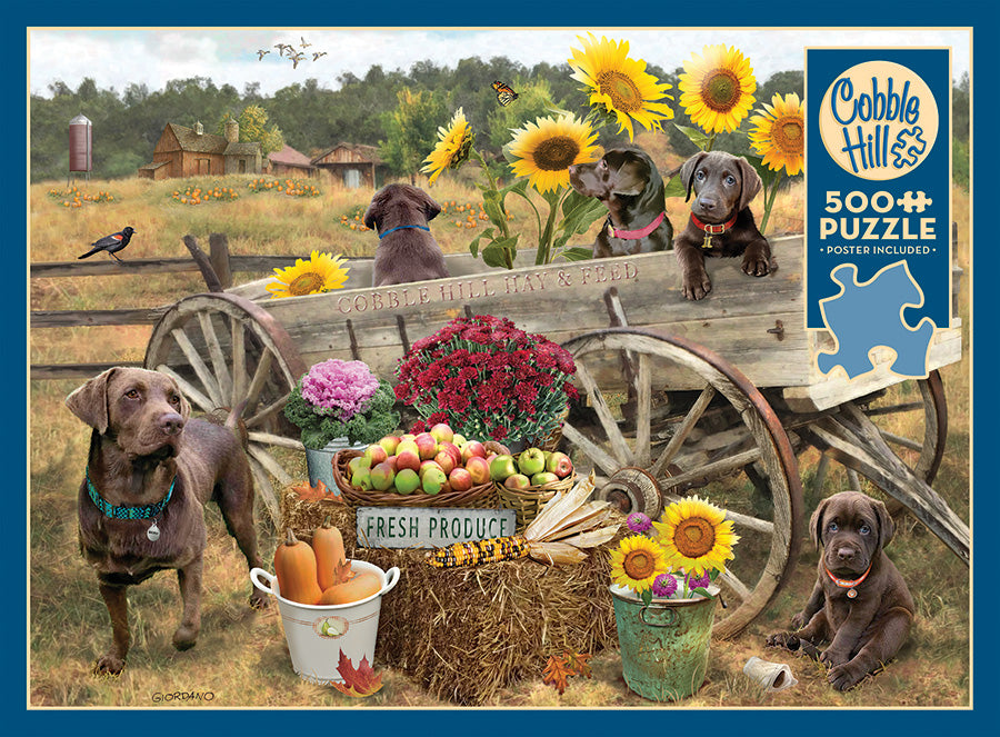 cobble-hill-500-piece-choc-wagon-puzzle-500-teile-welpen image 3