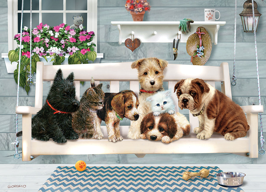 cobble-hill-porch-pals-350-teile-familienpuzzle-hunde image 2