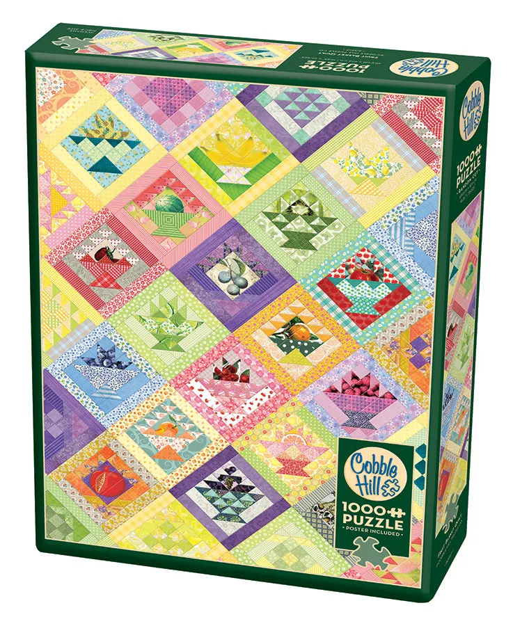 cobble-hill-1000-piece-fruit-basket-quilt-puzzle-1000-teile-obst image 1