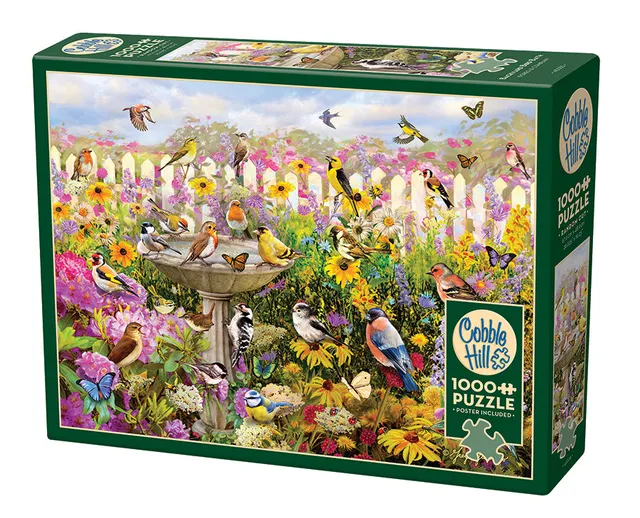 cobble-hill-1000-piece-backyard-bird-bath-puzzle-1000-teile-v-gel image 1