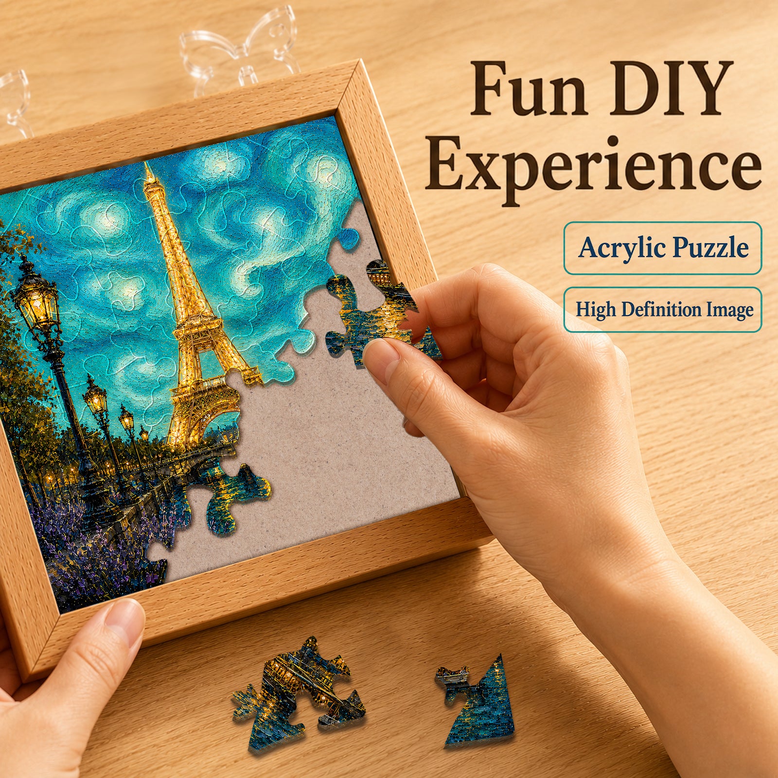 kaayee-paris-starry-night-acryl-puzzle-nachtlicht-holz image 2