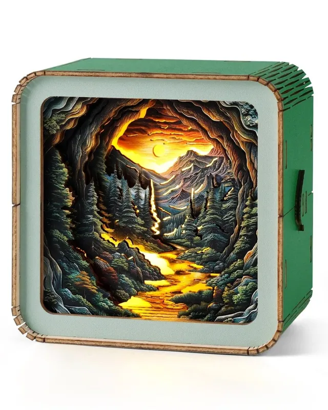 kaayee-night-light-morning-forest-3d-holz-nachtlicht-led image 1