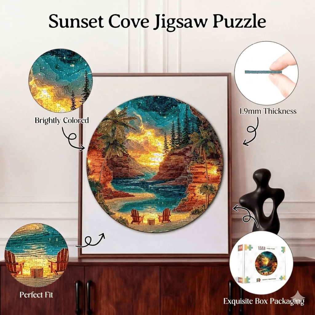 kaayee-cardboard-puzzle-sunset-cove-1000-teile-rund-eco image 3