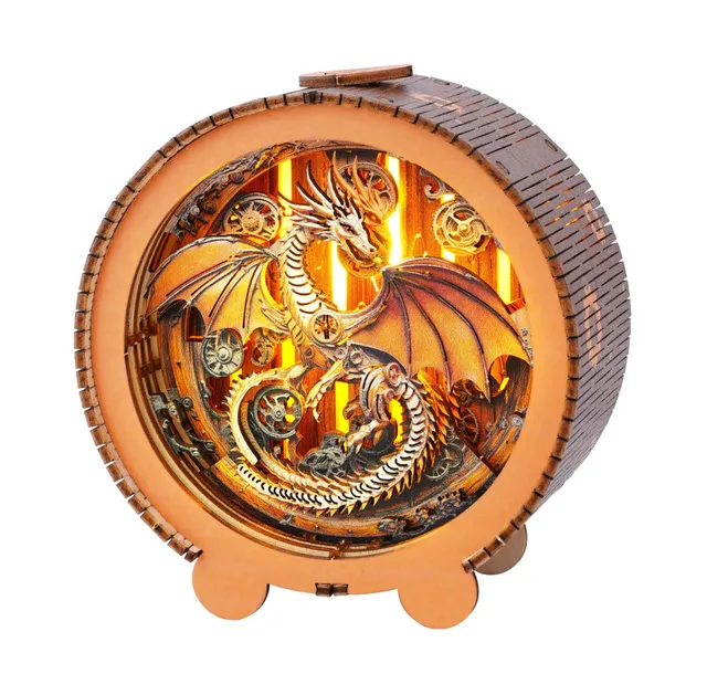 kaayee-night-light-mechanical-dragon-holzbausatz-nachtlicht image 1
