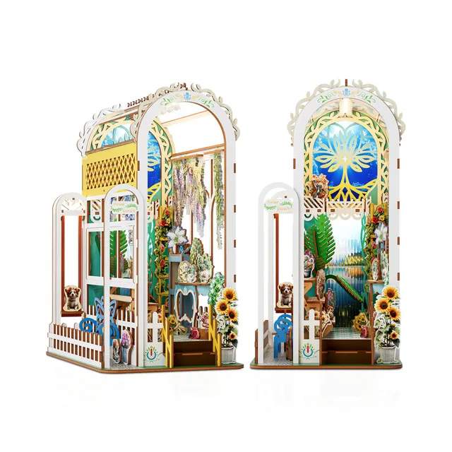 kaayee-book-nook-kit-swing-garden-3d-puzzle-holz-miniatur-led image 1