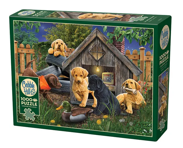 cobble-hill-in-the-doghouse-1000-teile-puzzle-hunde image 1