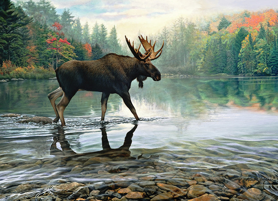 cobble-hill-1000-teile-moose-crossing-puzzle-elch-herbst image 2