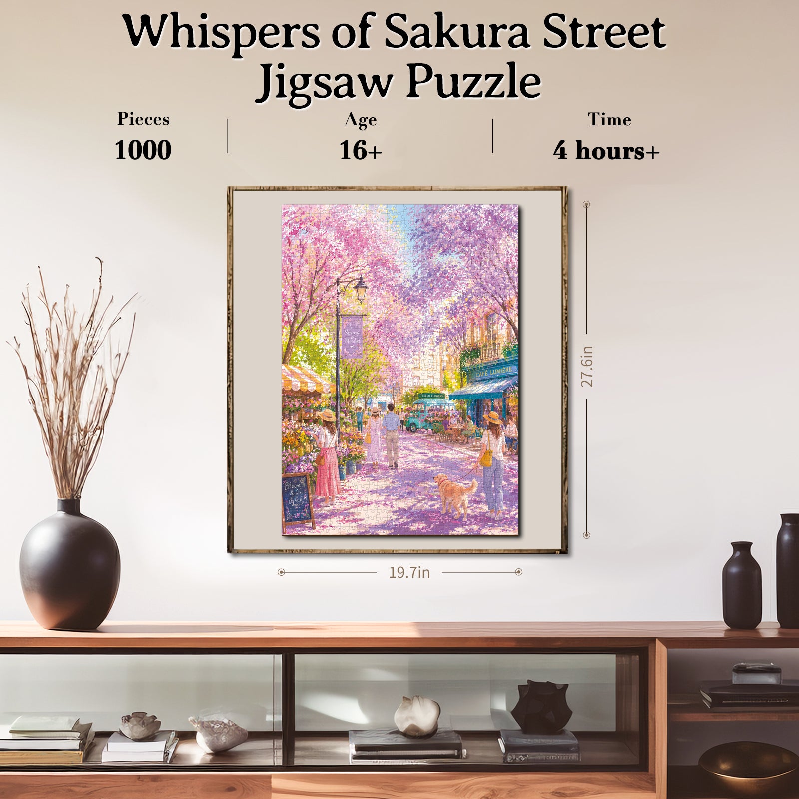 kaayee-cardboard-puzzle-whispers-of-sakura-street-1000-teile image 6