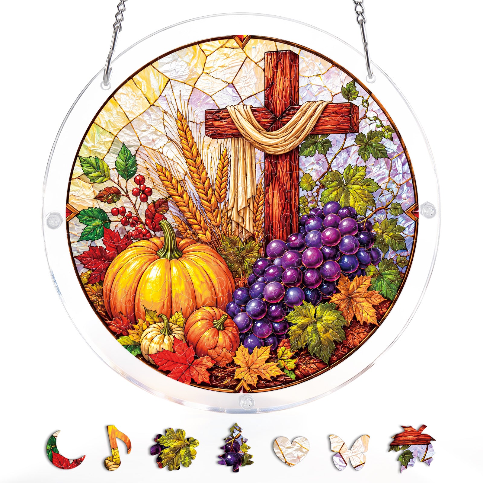 kaayee-suncatcher-puzzle-harvest-blessings-fensterbild-acryl-herbst image 3