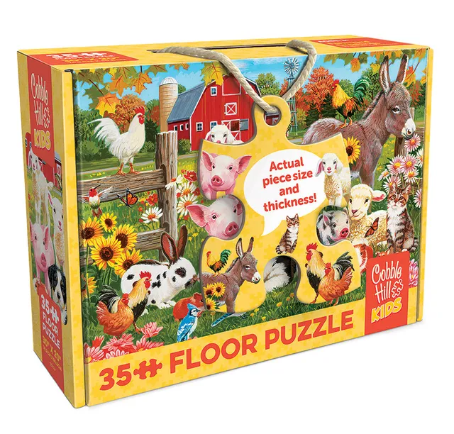 cobble-hill-floor-puzzles-farmyard-greetings-bodenpuzzle-35-bauernhof image 1