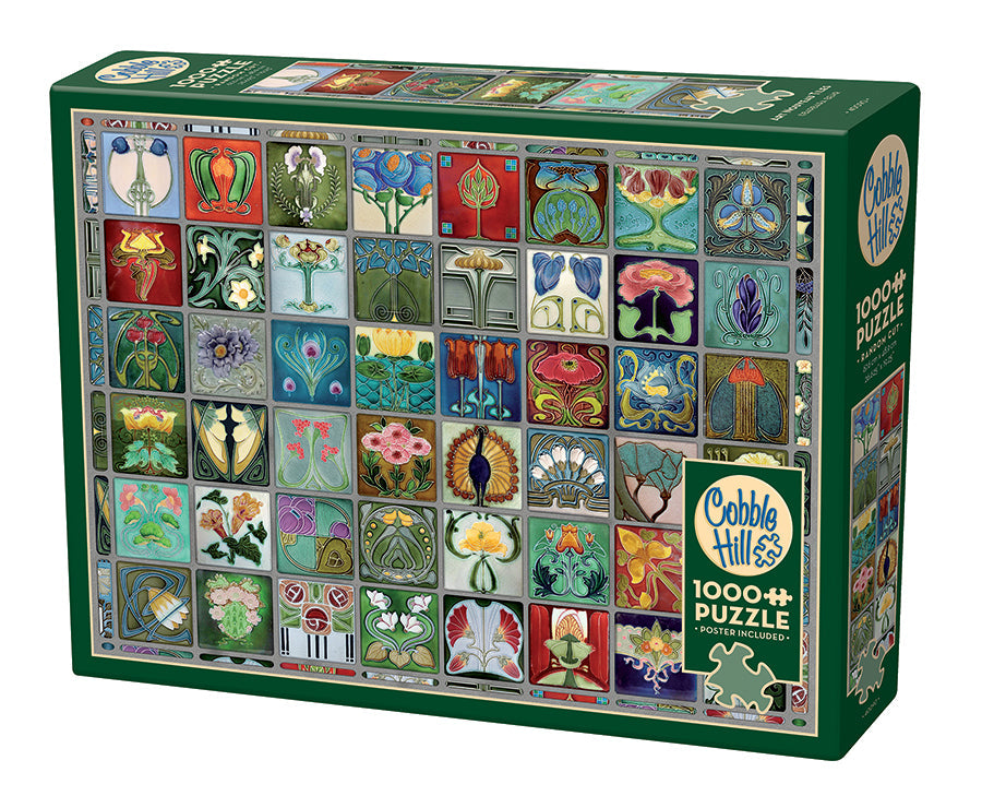 cobble-hill-1000-piece-art-nouveau-tiles-puzzle-1000-jugendstil image 1