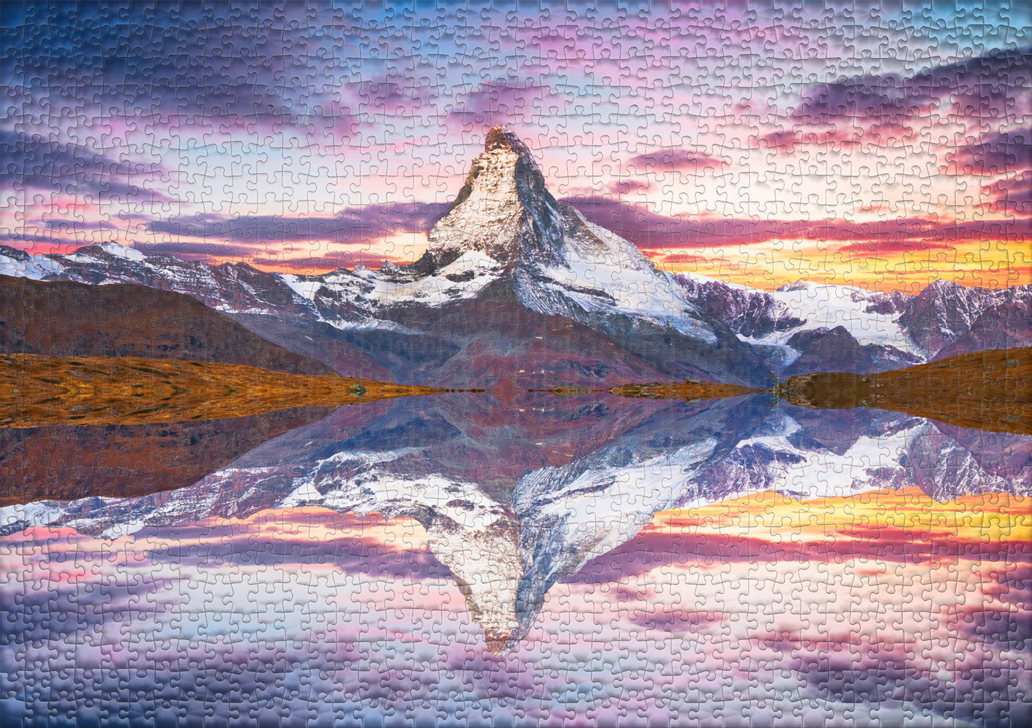 ulmer-puzzleschmiede-puzzle-1000-teile-matterhorn-berg-see image 2