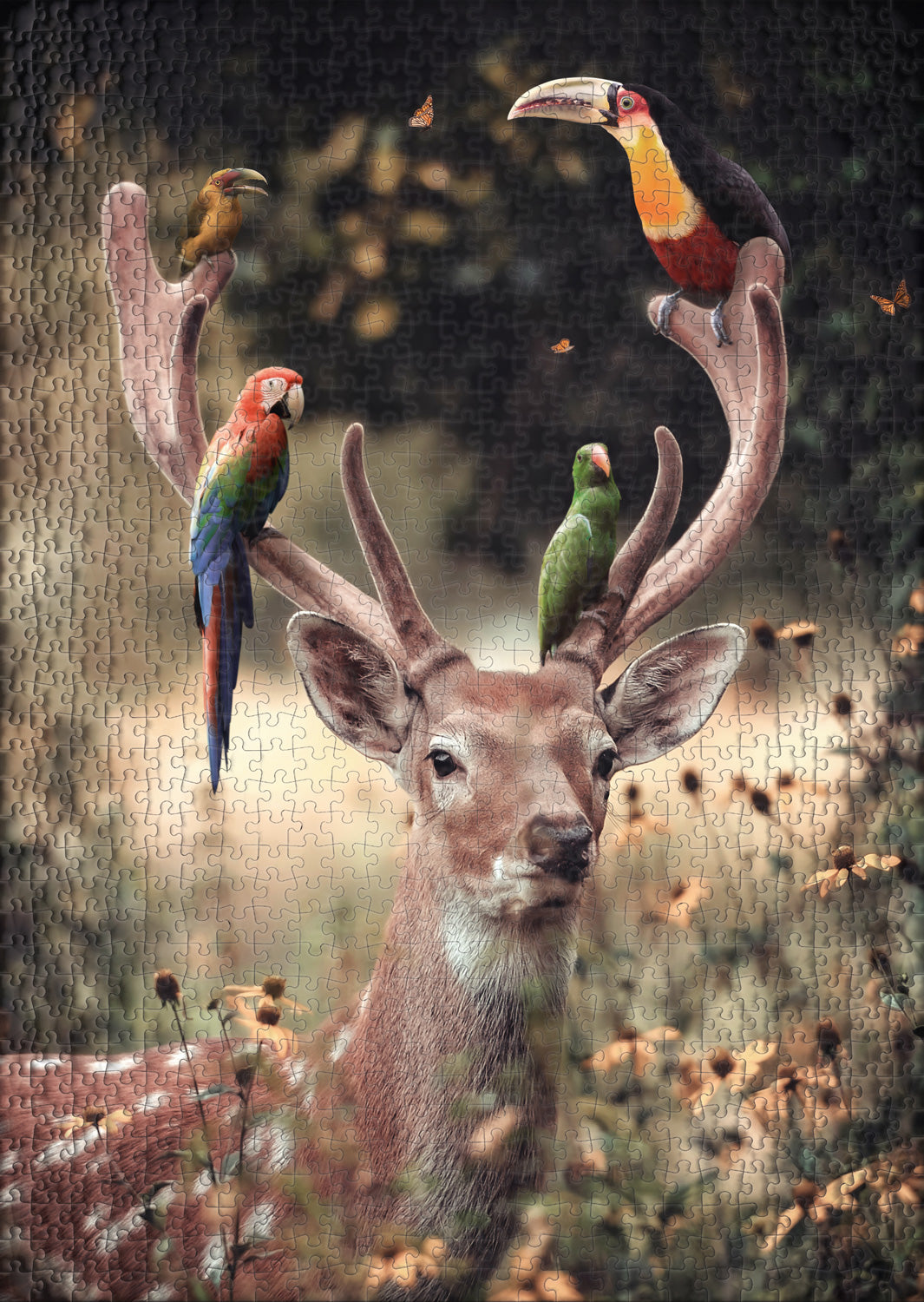 ulmer-puzzleschmiede-ausflug-ins-gr-ne-1000-teile-tier-puzzle image 2