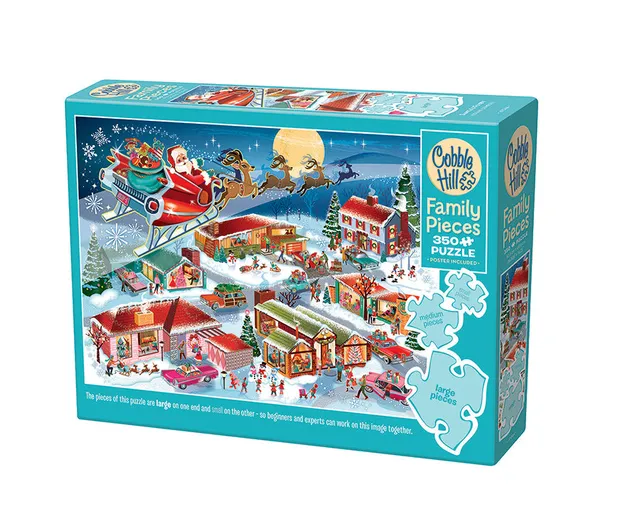 cobble-hill-family-pieces-350-santa-s-flyby-puzzle-350-teile image 1