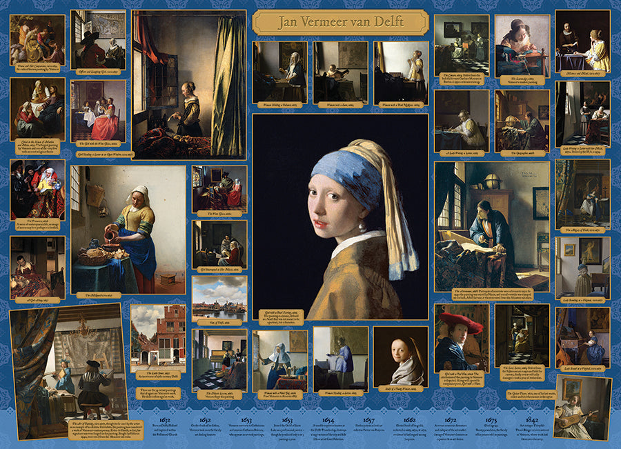 cobble-hill-1000-piece-vermeer-puzzle-1000-teile-kunst-collage image 2