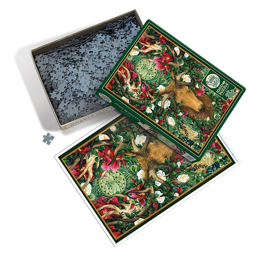 cobble-hill-1000-piece-bloom-of-life-puzzle-1000-teile-hirsch image 4