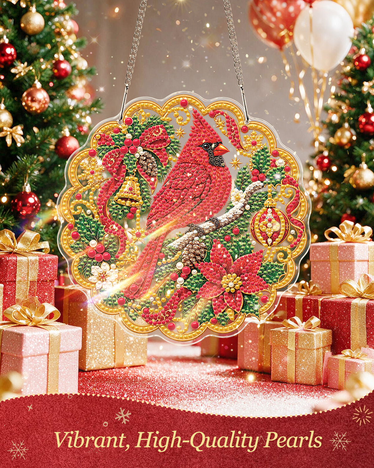 kaayee-christmas-red-cardinal-suncatcher-bastelset-20-cm image 7