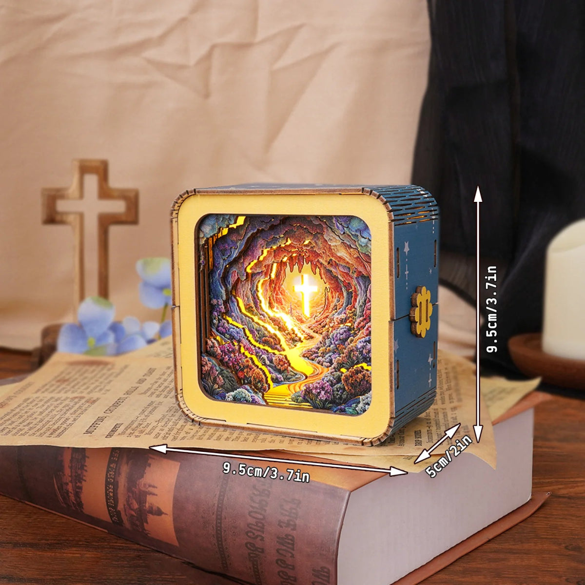 kaayee-night-light-dazzling-cross-nachtlicht-holz-3d-puzzle-warm image 3