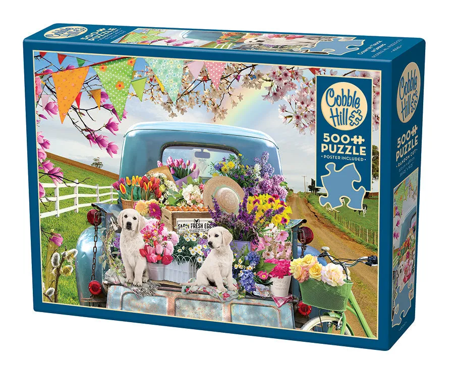 cobble-hill-500-piece-country-truck-in-spring-puzzle-500-teile image 1