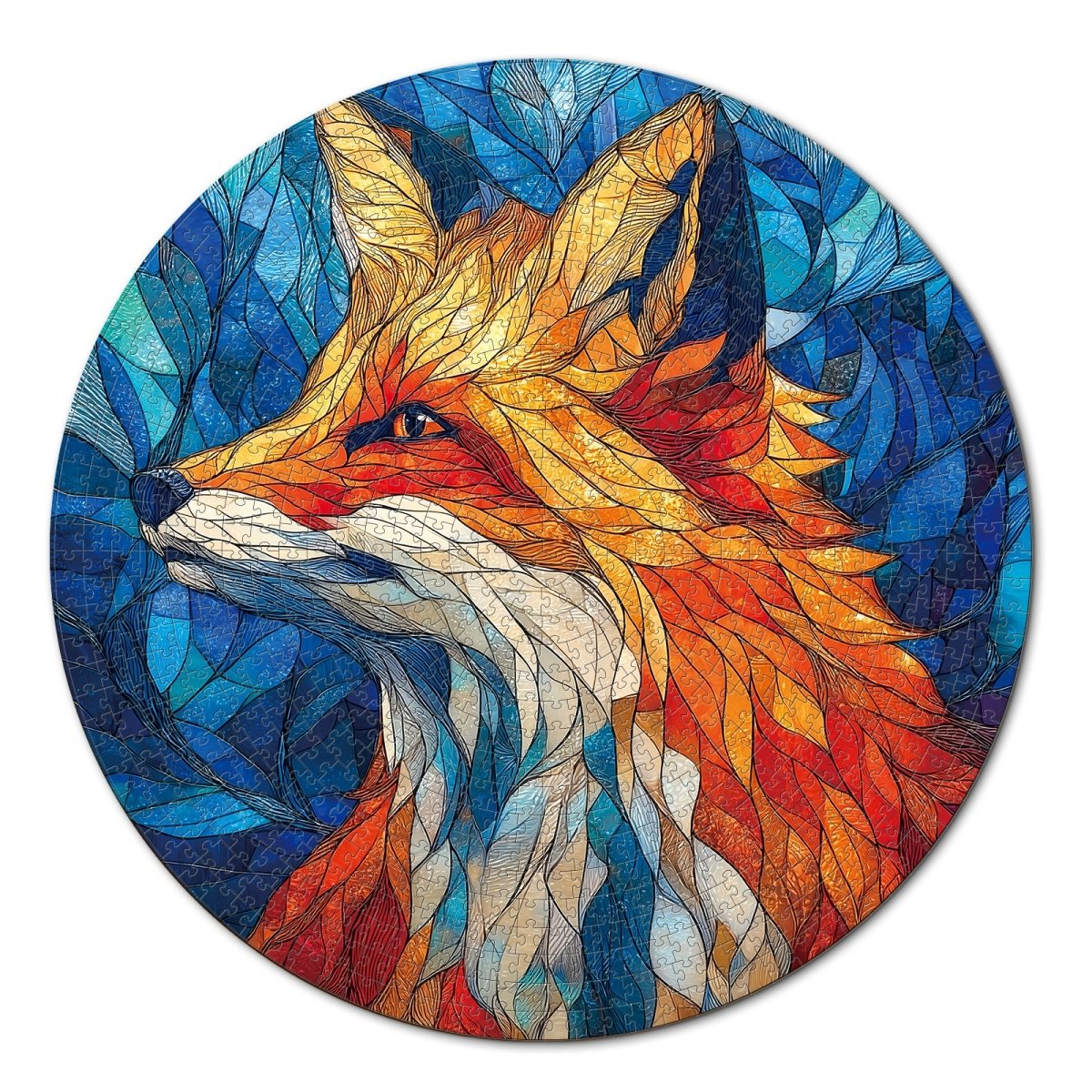 kaayee-cardboard-puzzle-fuchs-1000-teile-rund image 1