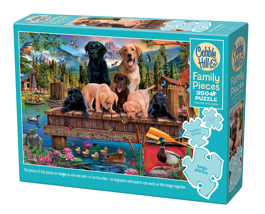 cobble-hill-family-pieces-350-pups-and-ducks-puzzle-350-teile-hunde image 1