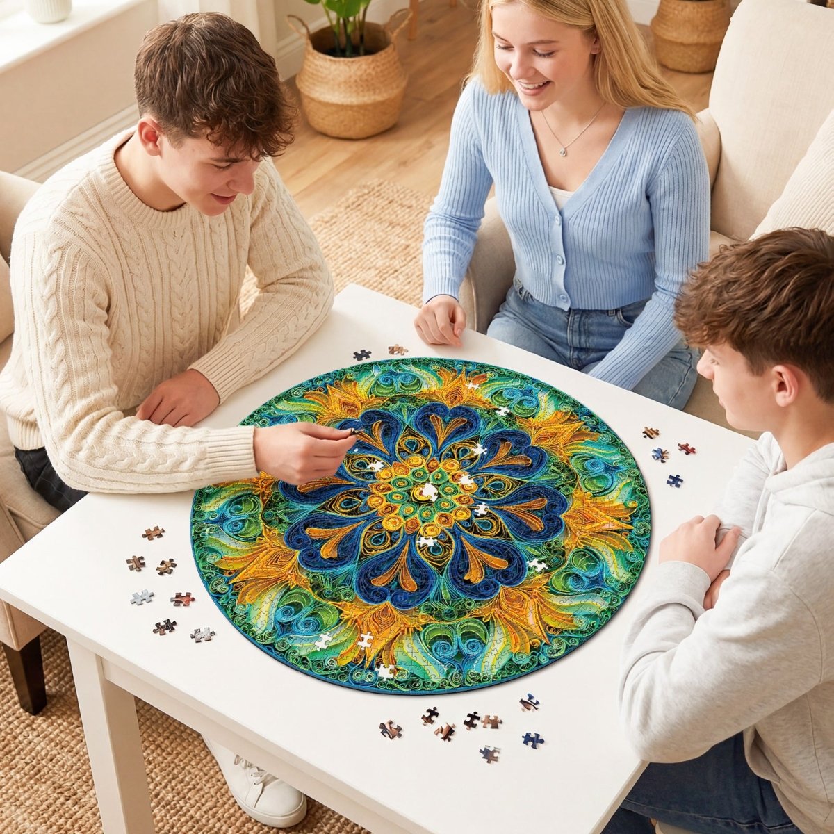 kaayee-cardboard-puzzle-mystic-mandala-1000-teile-eco-white-board image 8